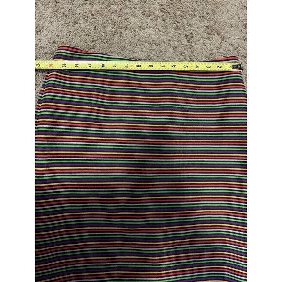 TALBOTS Two Piece Pencil Skirt Suit Set Rainbow Striped Career Office Formal 10 - Picture 15 of 15